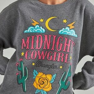 Wrangler Retro women’s Midnight Cowgirl oversized sweatshirt NWT L